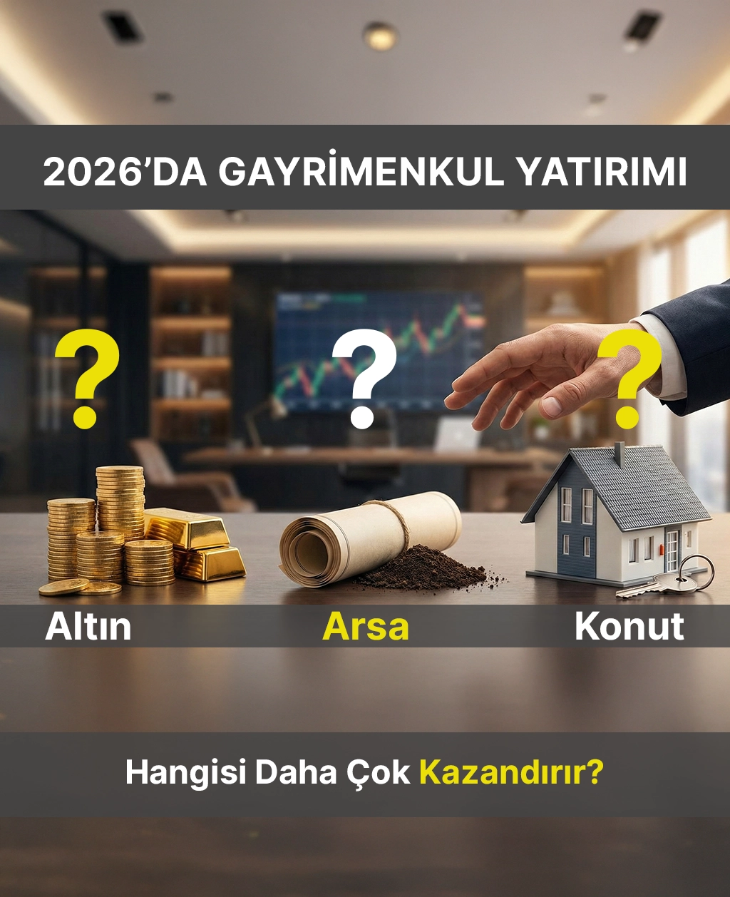 2026'da Gayrimenkul Yatırımı: Konut mu, Arsa mı, Altın mı?